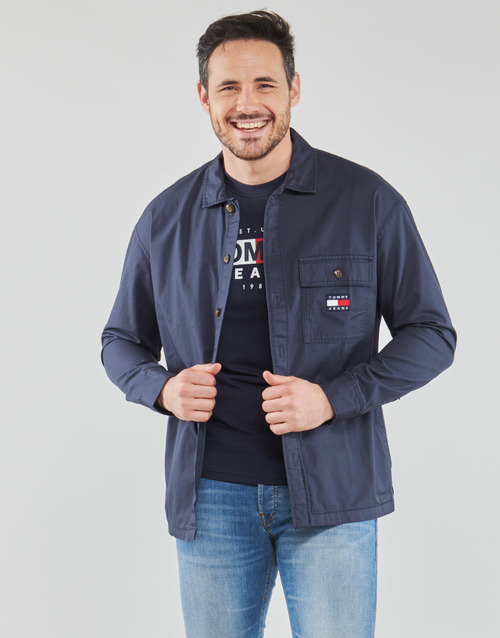 Tommy Jeans - TJM CLASSIC SOLID OVERSHIRT - Marine