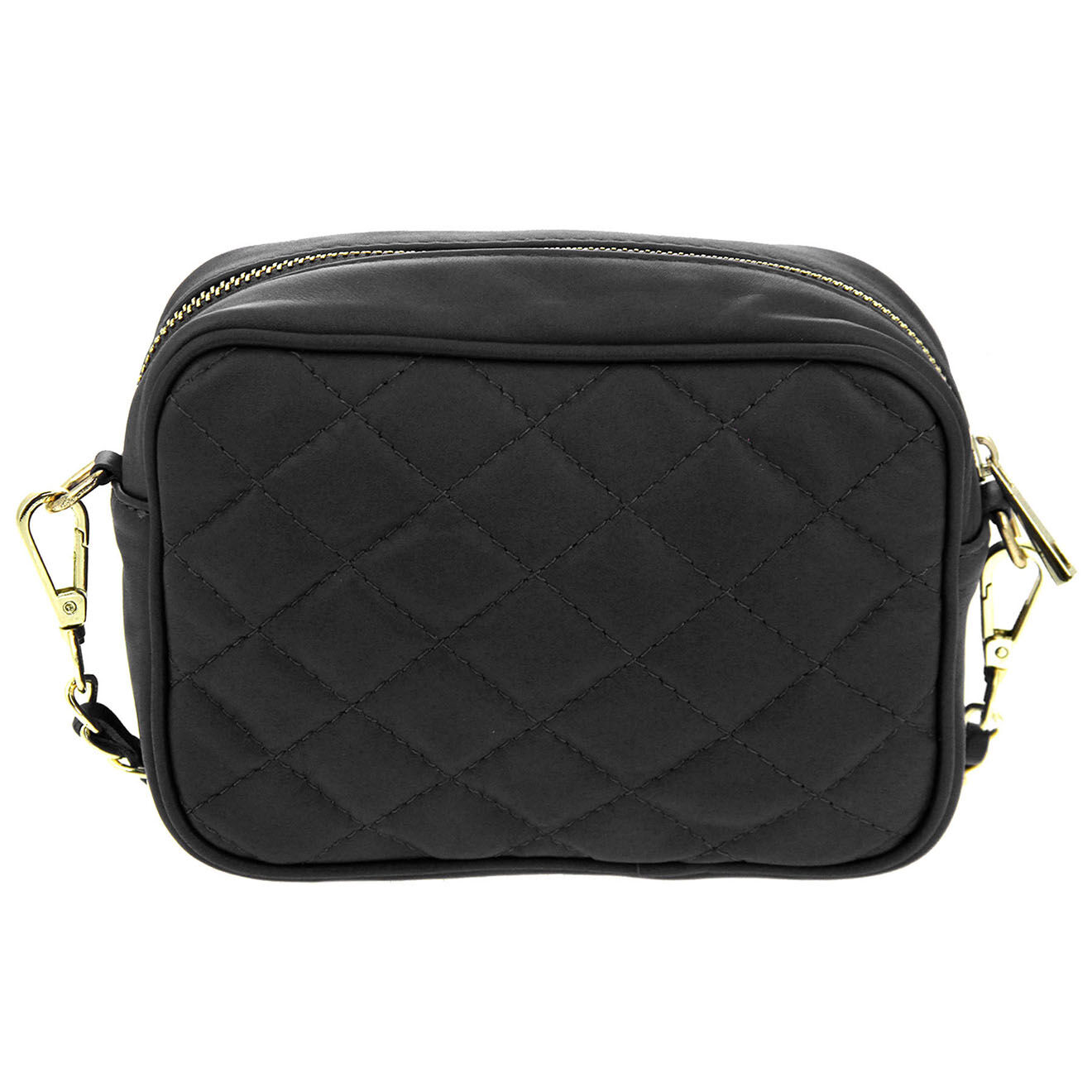 Christian Laurier Sac bandoulière  en Cuir matelassé Faye noir - 20x14.5x6 cm
