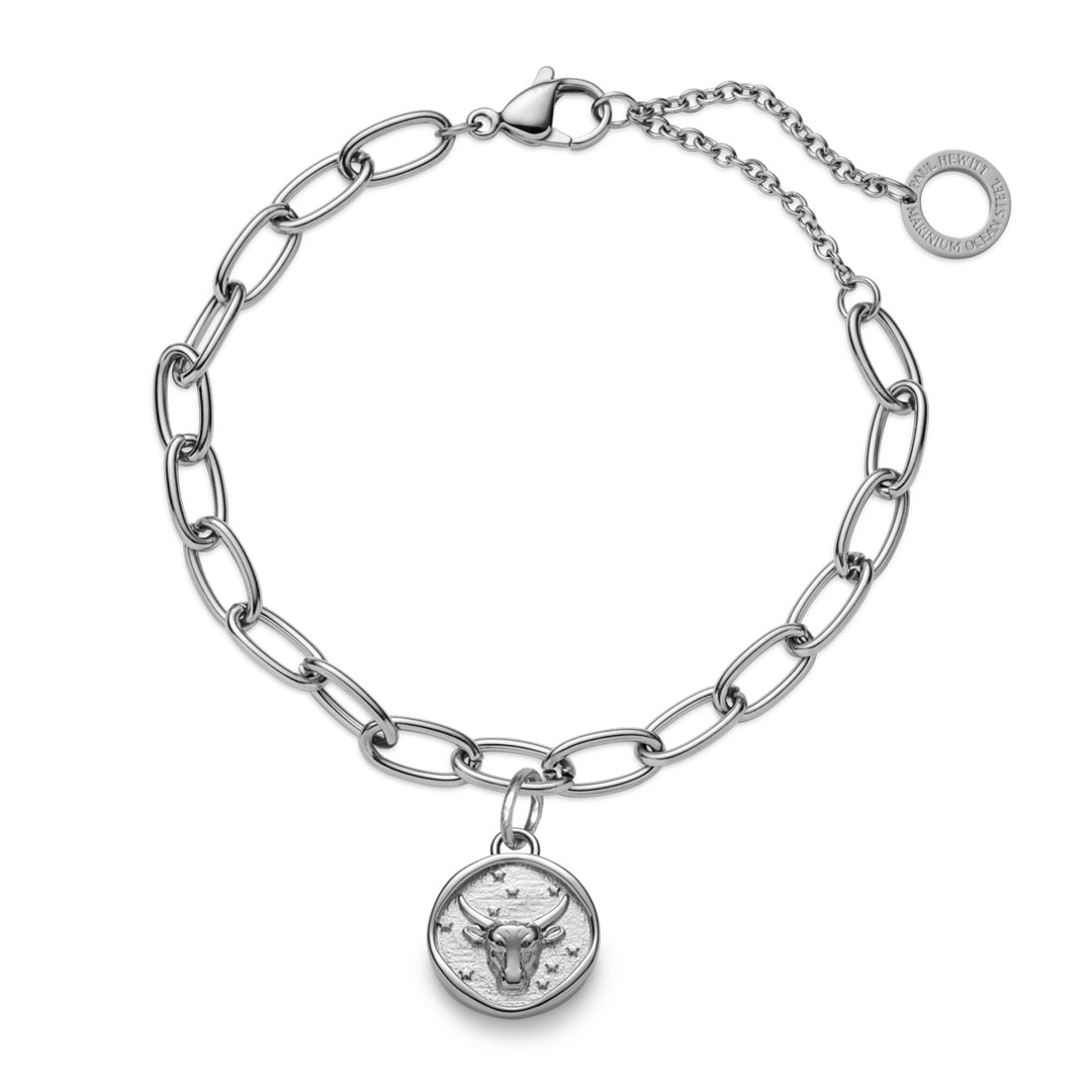 Paul Hewitt Taurus Charm Silbrig