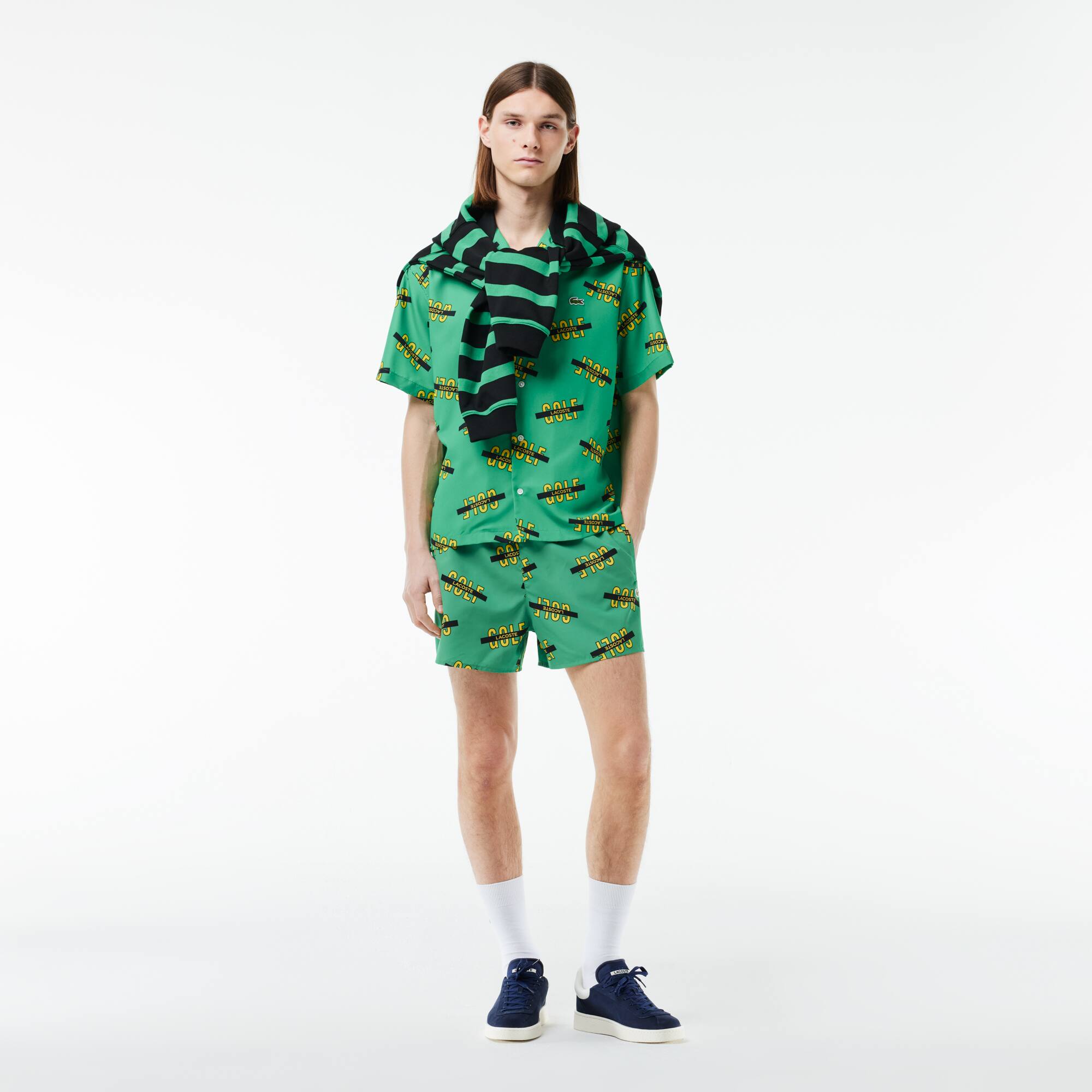 Chemise manches courtes imprimée anti-UV Manches Courtes - Vert - Lacoste - Unisex