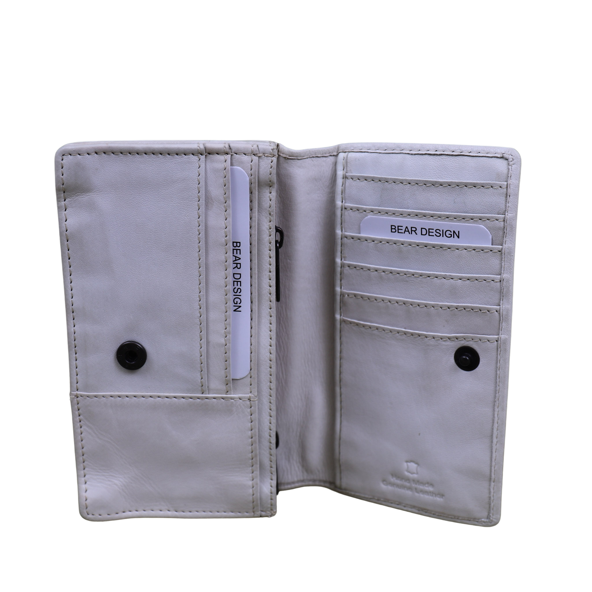 Overslag portemonnee 'Emma' dirty white