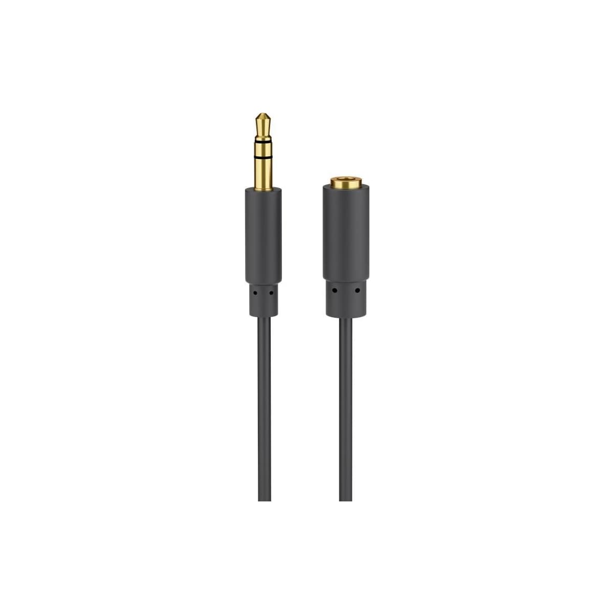 Förlängningskabel för hörlurar och ljud AUX, 3,5 mm 3-stift, smal
