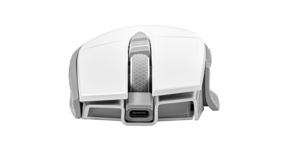 CorsairM65 RGB ULTRA WIRELESS gaming muis  (Wit/lichtgrijs, 26,000 DPI, USB | 2,4 GHz | Bluetooth)
