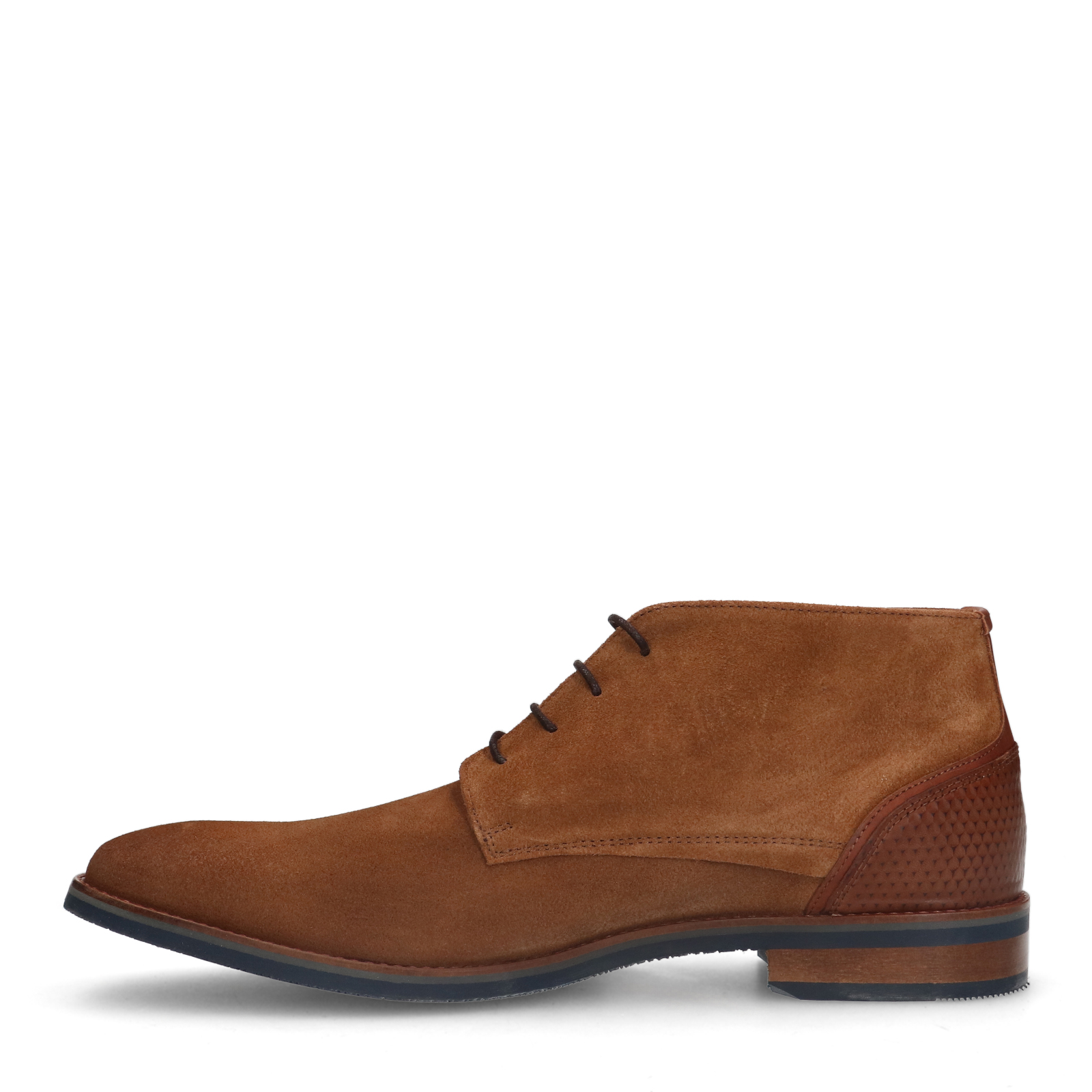 Cognac suède veterboots