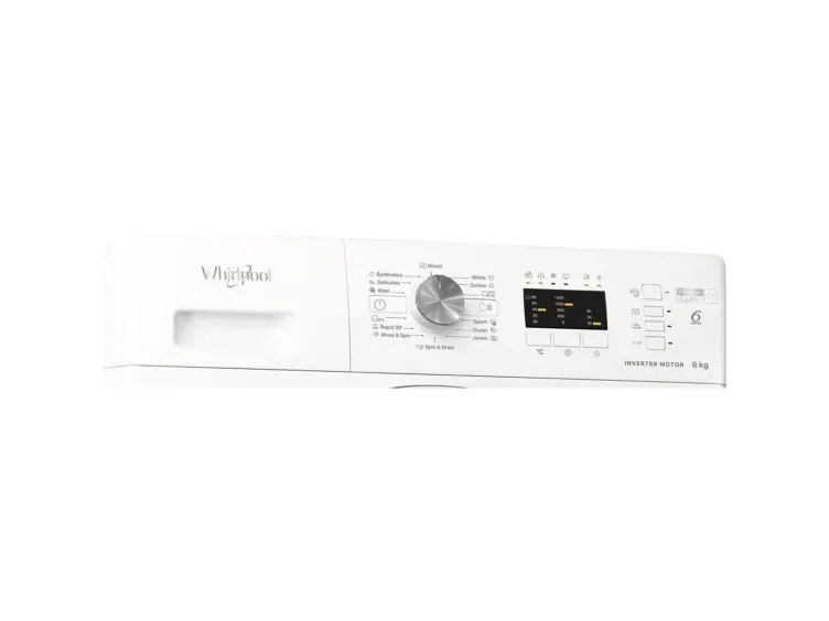 Whirlpool FFL 6238 W EE - Vaskemaskine - bredde: 59.5 cm - dybde: 57.5 cm - højde: 84.5 cm - frontbetjening - 52 liter - 6 kg - 1200 rpm - hvid