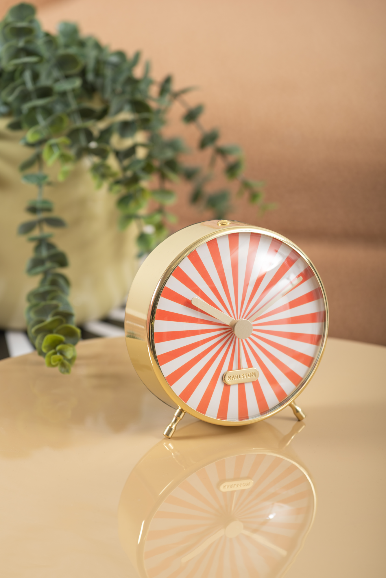 Alarm clock Candy Swirl black & white