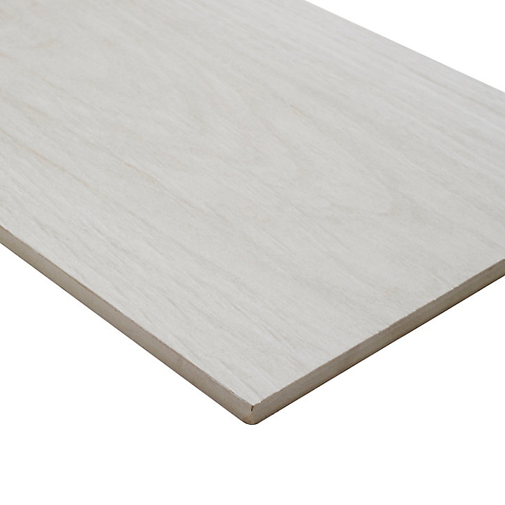 Carrelage extérieur Pinewood blanc 20 x 80 cm