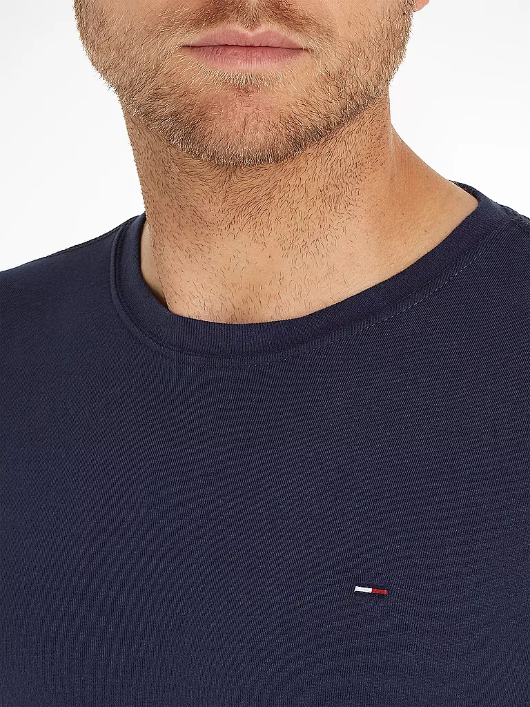 TOMMY JEANS Langarmshirt  Slim Fit dunkelblau