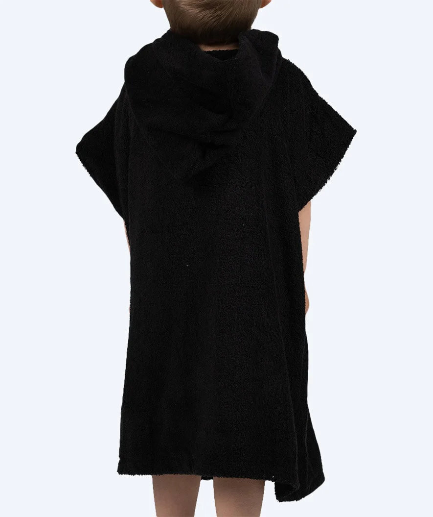 Watery badeponcho til børn - Bomuld - Sort