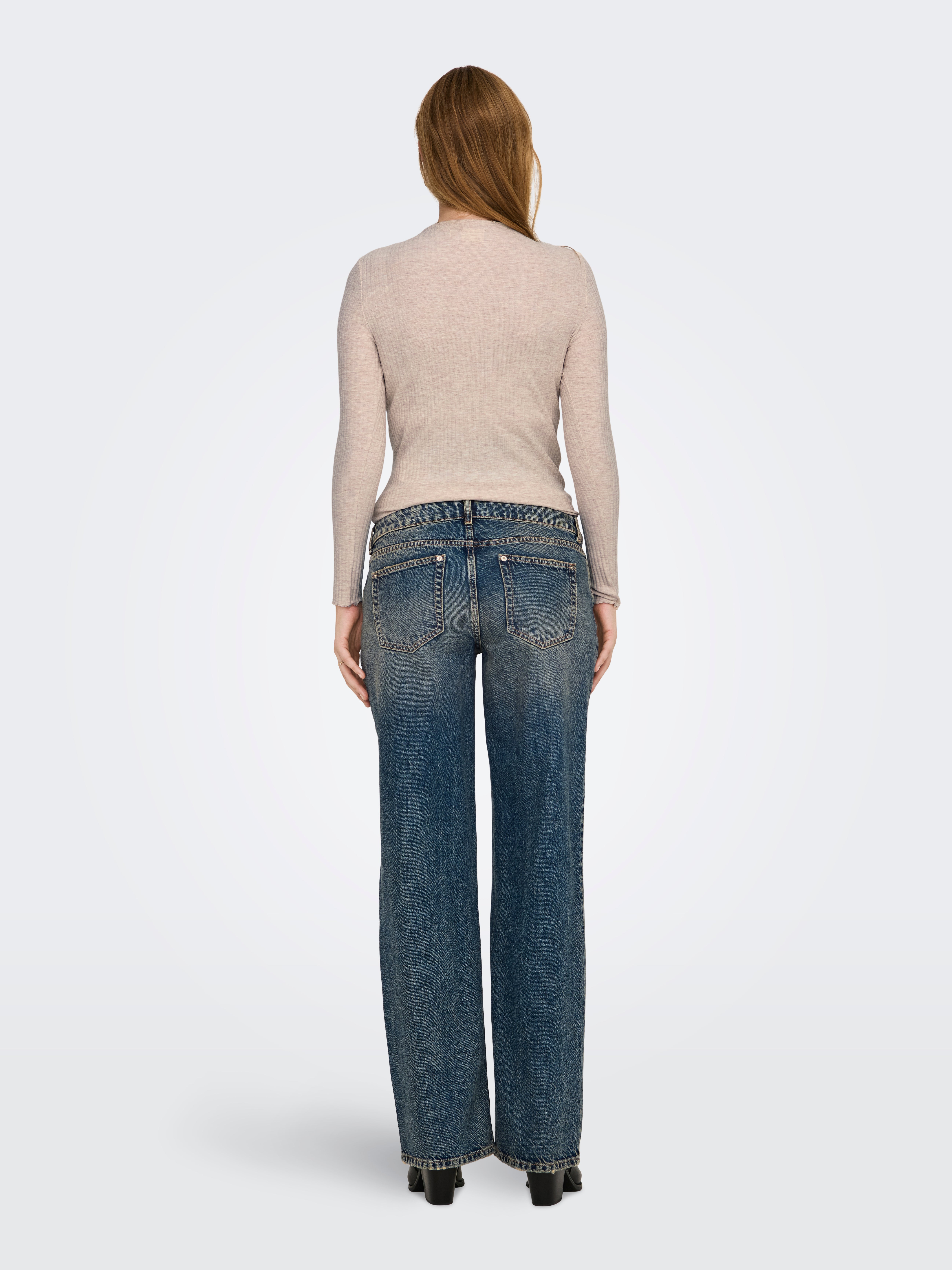 OLMCOBAIN Weiter Beinschnitt Jeans Dark Blue Denim