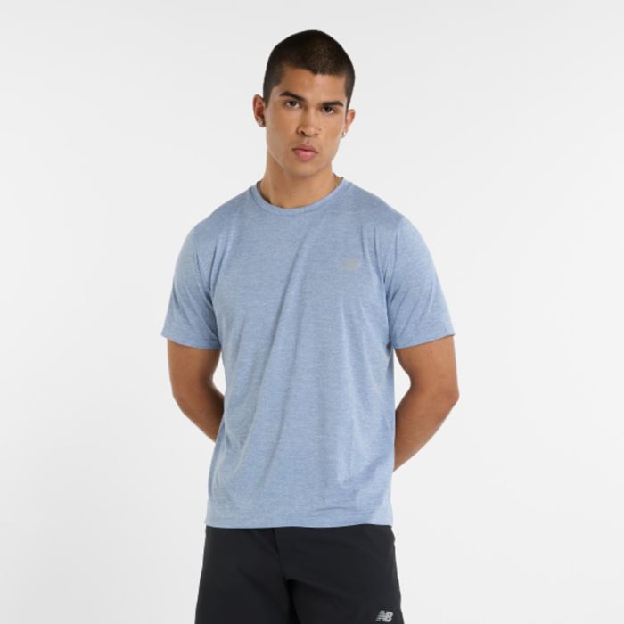 New Balance Herre T-shirts Athletics Run T-shirt Blå