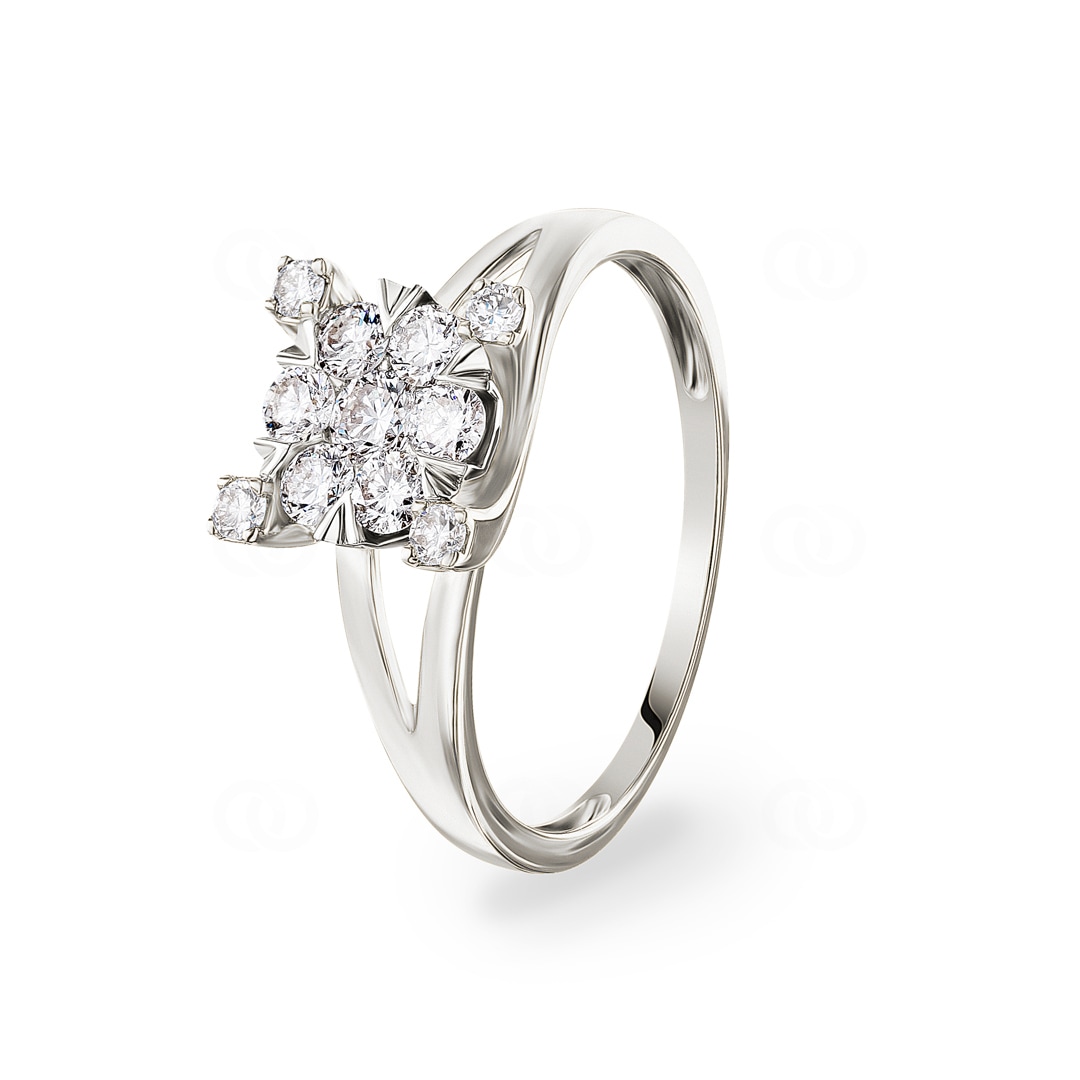 0.50 Karat Diamanten Verlobungsring 750/18 K Weissgold