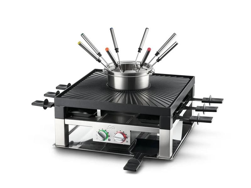 Solis Raclette-Kombination Combi-Grill 3 in 1 Multifunktions-Grill für bis zu acht Personen