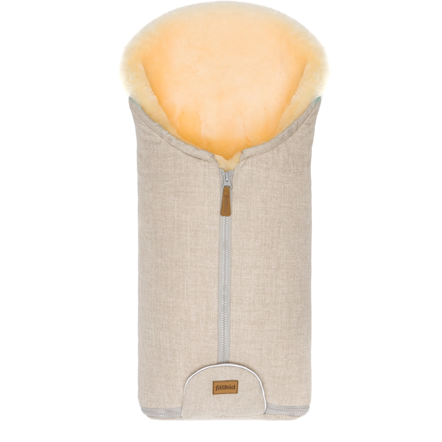 fillikid Winterfußsack Pamir für Babyschale Echtfell Sand Melange