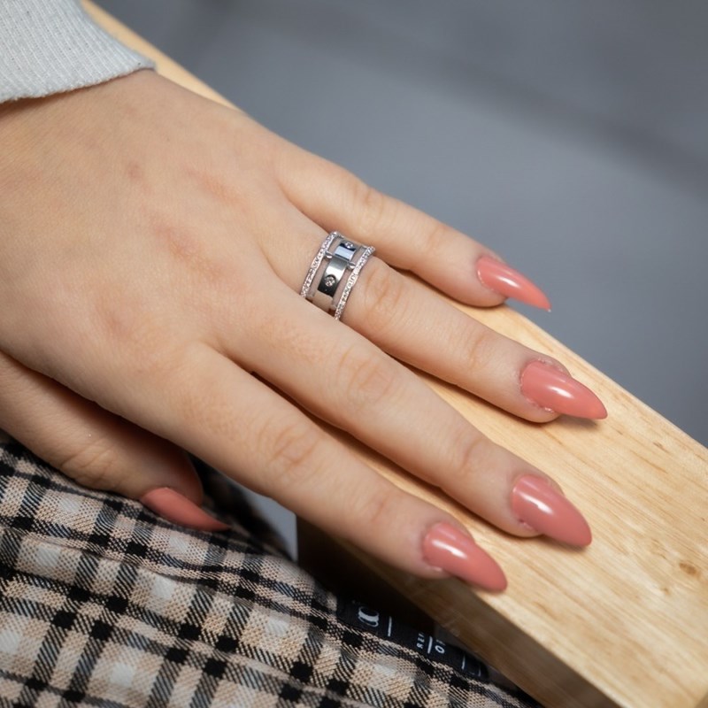 Magnifique Bague Femme Ornée Zirconium AUCUBA