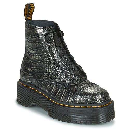 Dr. Martens - SINCLAIR GUNMETAL WILD CROC EMBOSS - Noir