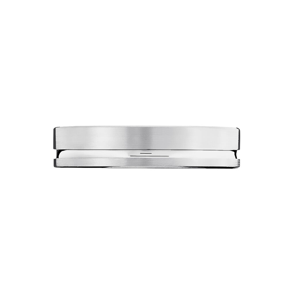 Alliance Mat Et Brillant Liseret Ruban Plat Palladium Blanc