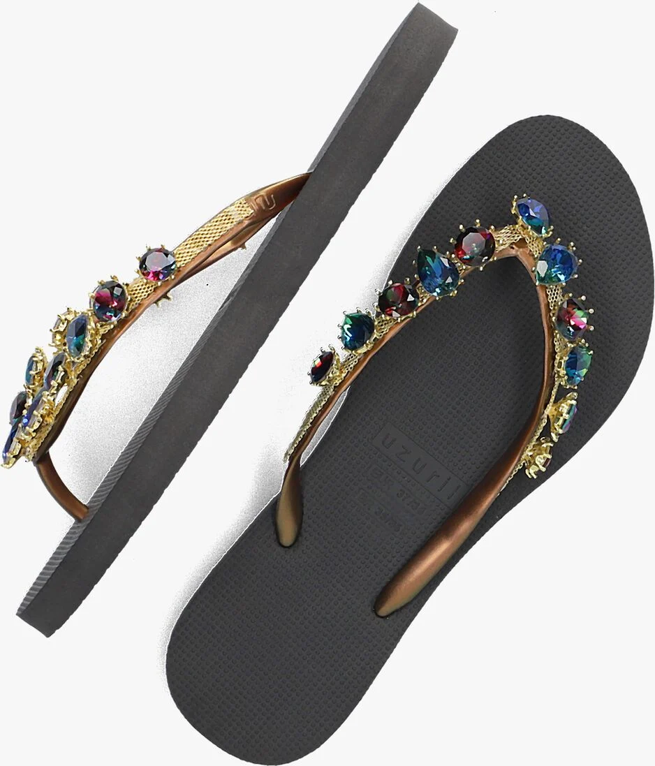 UZURII zwarte uzurii teenslippers alexia