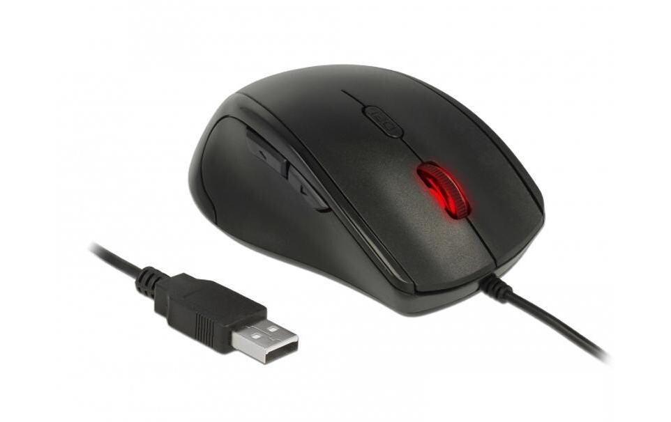 Ergonomische Maus 12548 für LinkshänderErgonomische 5-Tasten-USB-Maus für Linkshänder