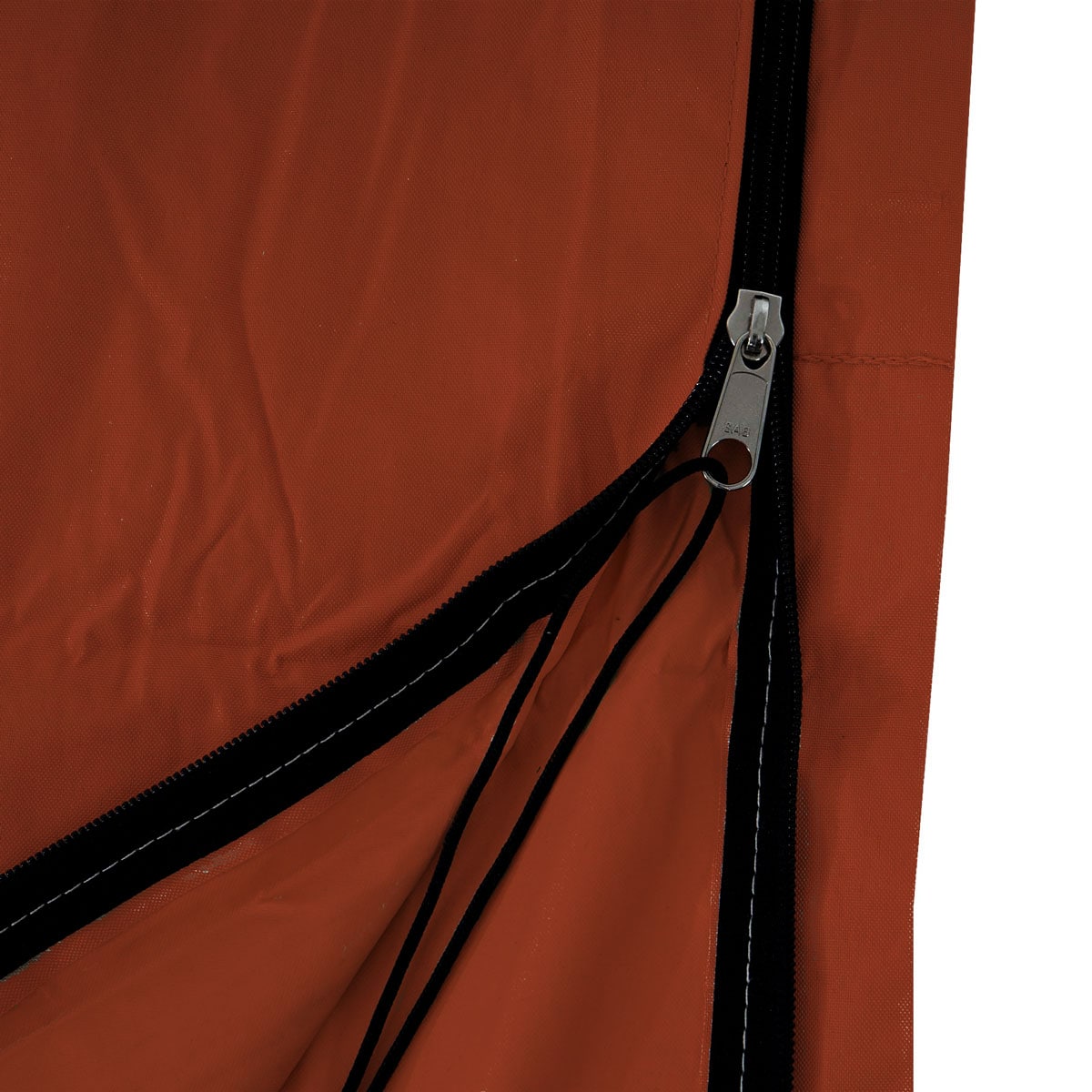 Schutzhülle MCW für Ampelschirm bis 4,3 m (3x3 m), Abdeckhülle Cover mit Reißverschluss ~ terracotta