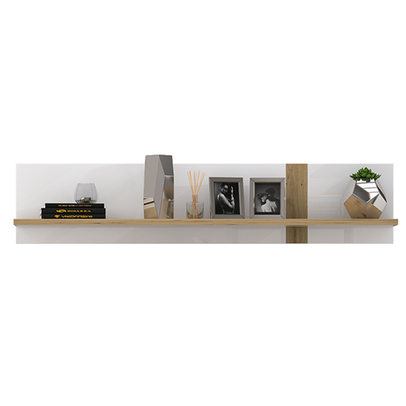 Wandboard - weiß-Artisan Eiche - 30 cm hoch
