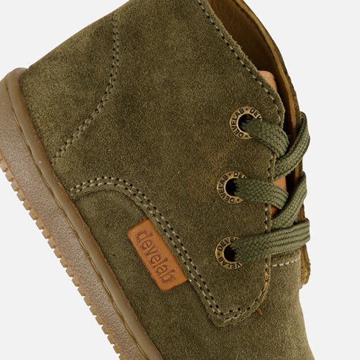 Develab Babyschoenen groen Suede