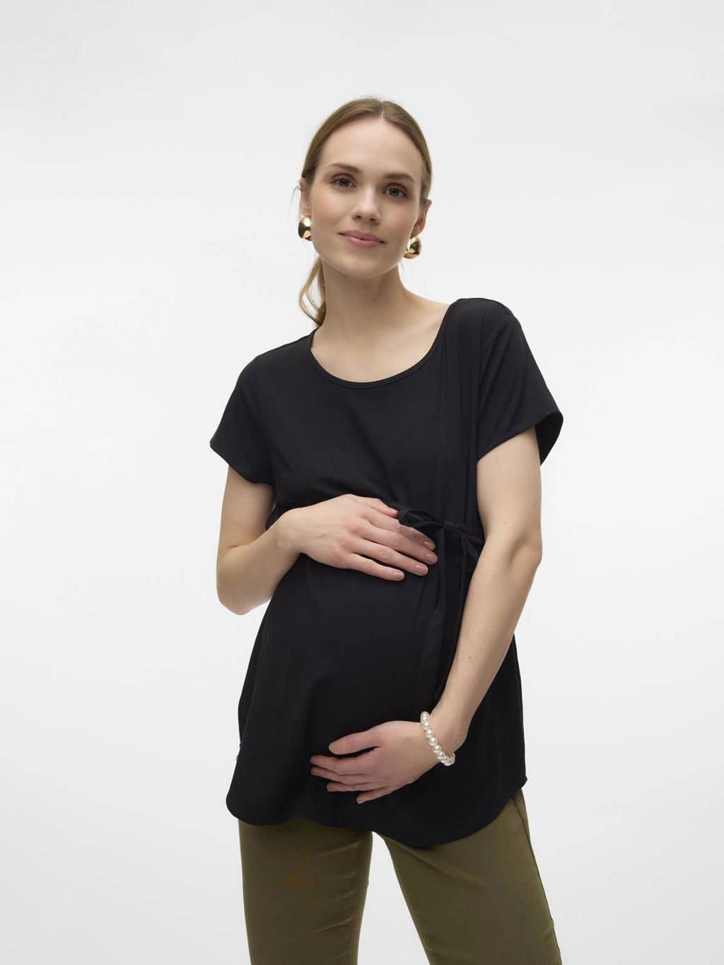 VERO MODA MATERNITY zwangerschapstop zwart