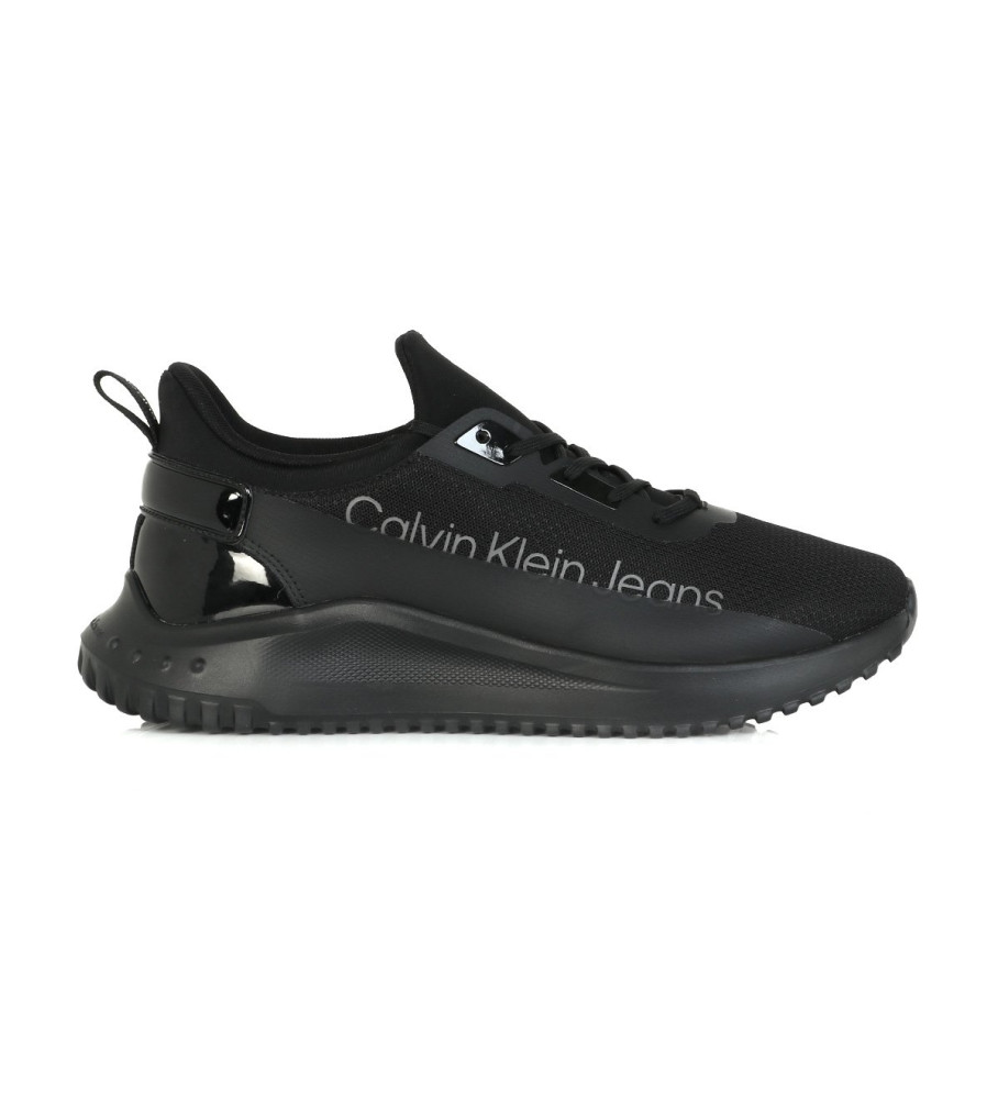 Tênis Calvin Klein Jeans Eva Run Slipon Lace Mix In Lum preto