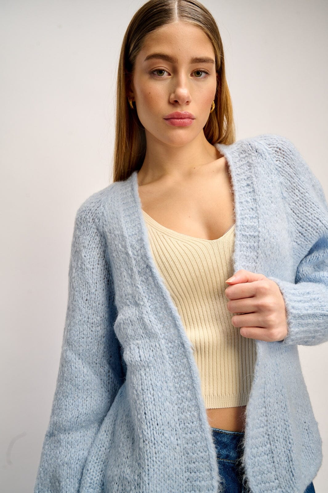 Noella Fora Knit Cardigan lightblue