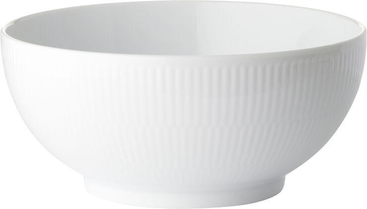 Royal Copenhagen Hvid Riflet 180 cl. skål Hvid
