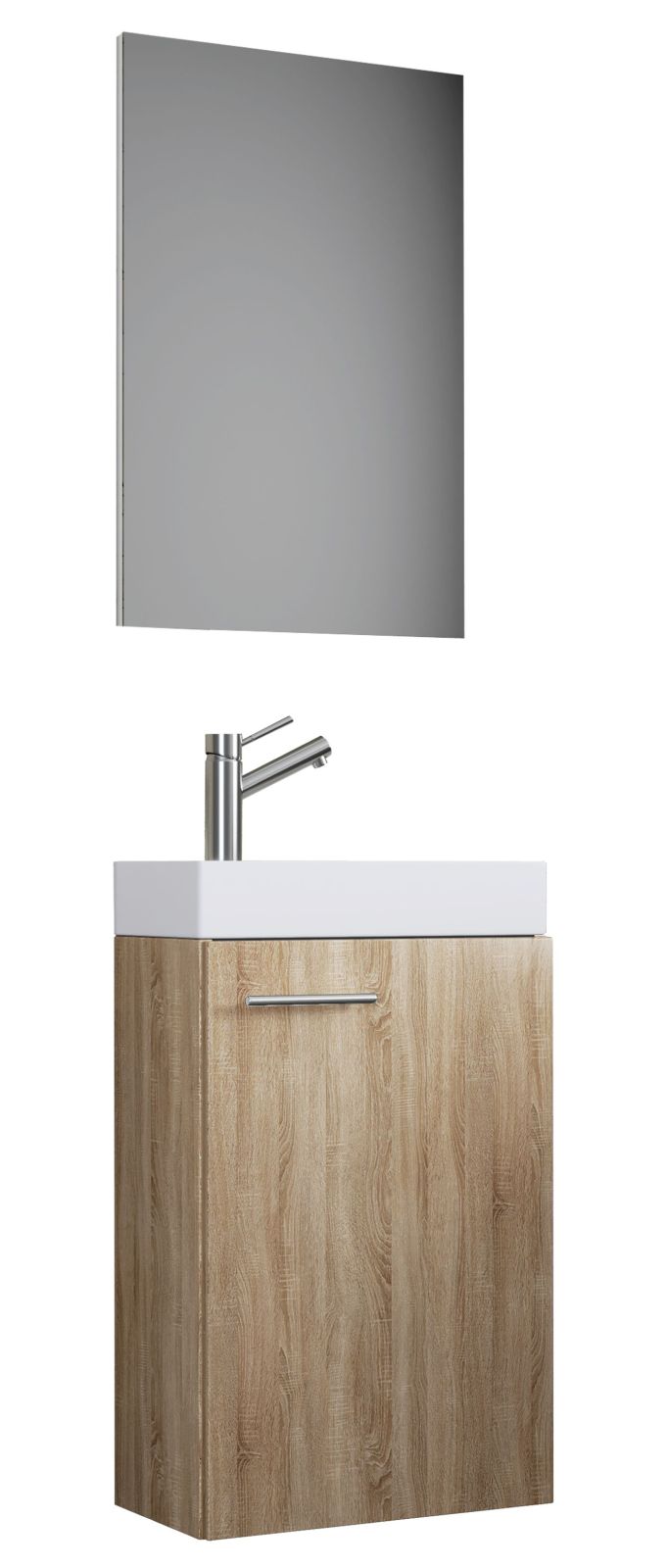3-teiliges Badmöbel-Set SLITO - Sonoma Eiche - 41 cm breit