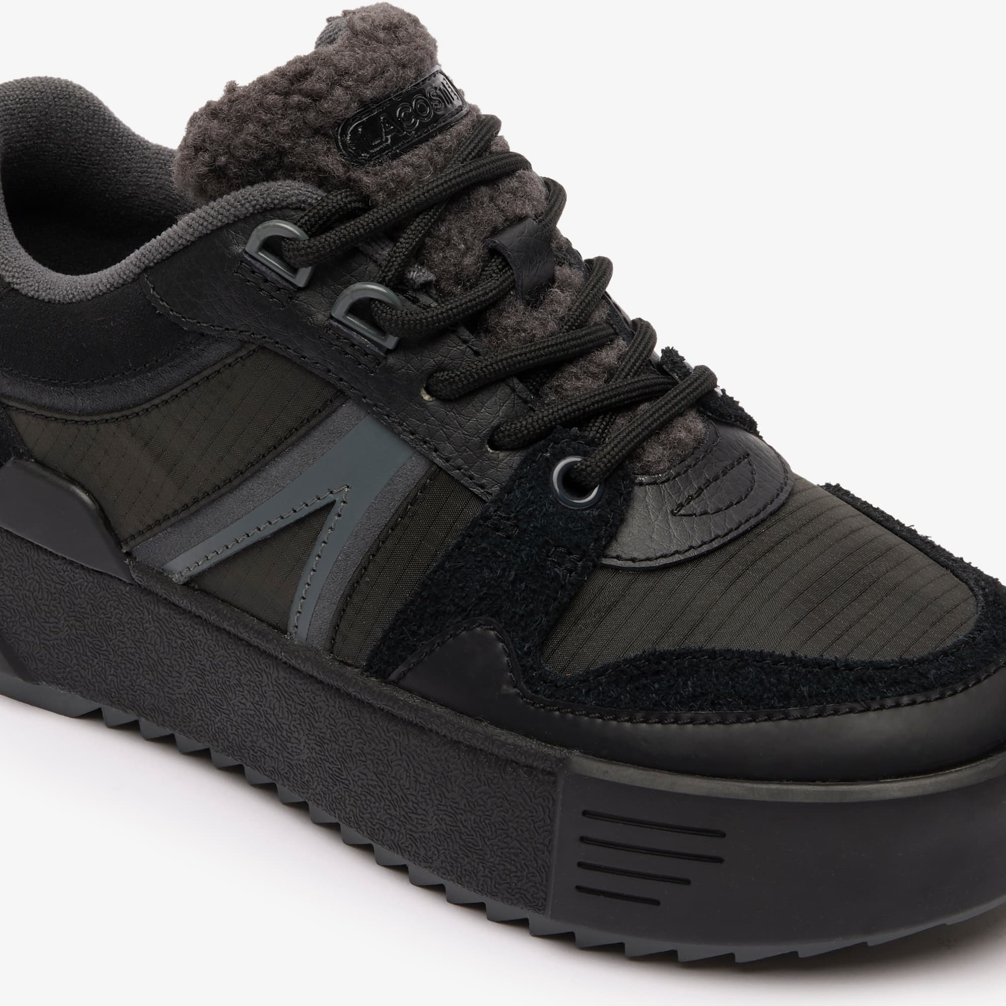 Sneakers Outdoor L002 Winter femme en cuir Outdoor - Noir - Lacoste - Femme
