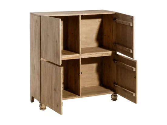 Vaisselier 4 portes en bois naturel - MIKTO