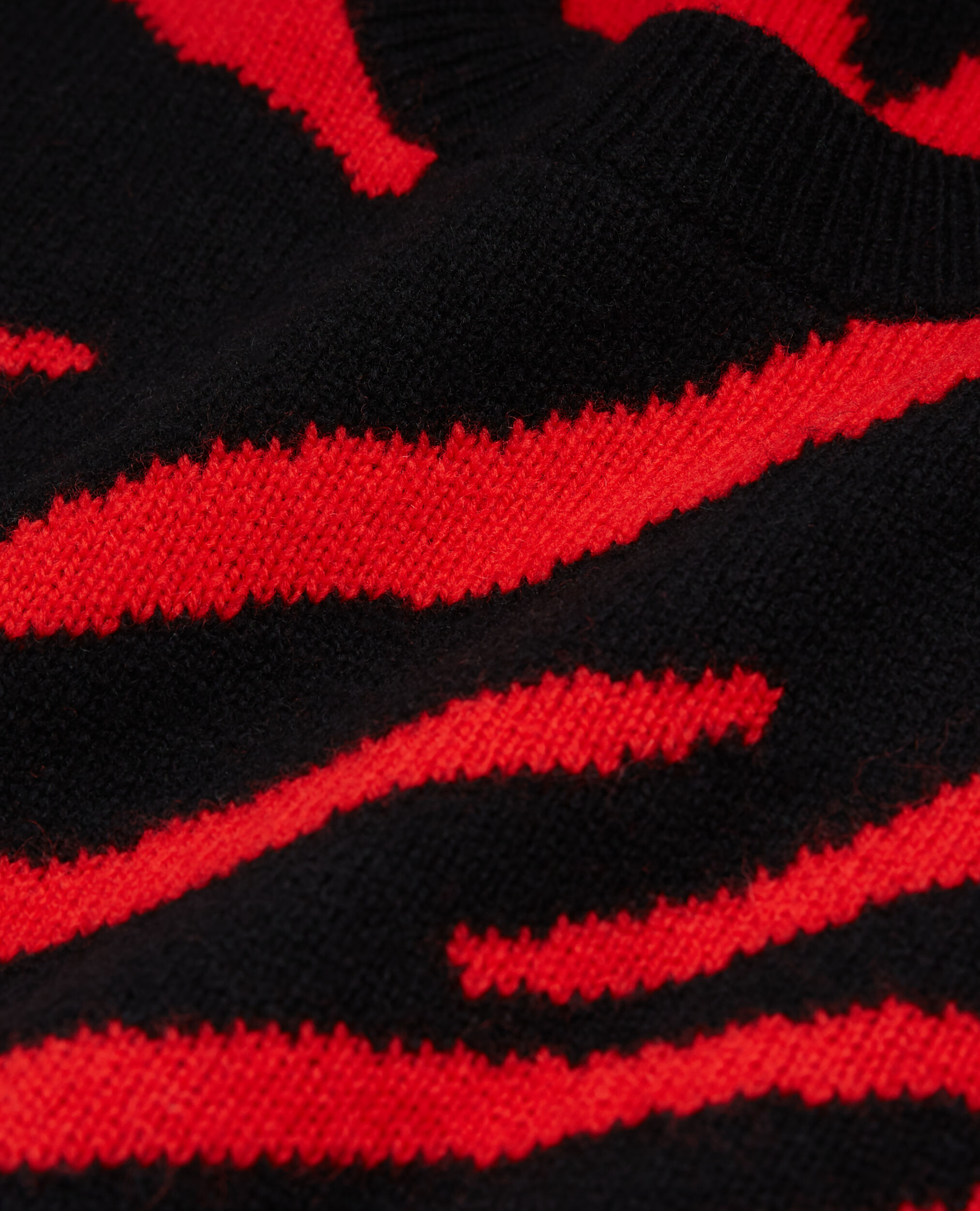 Pull en laine imprimé rouge