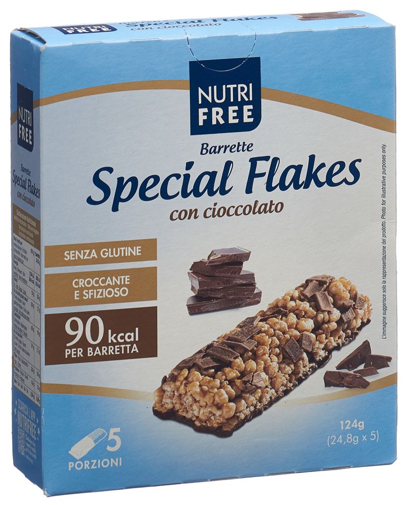 NUTRIFREE Flakes Schokoriegel<br>5 × 24.8 g, glutenfrei