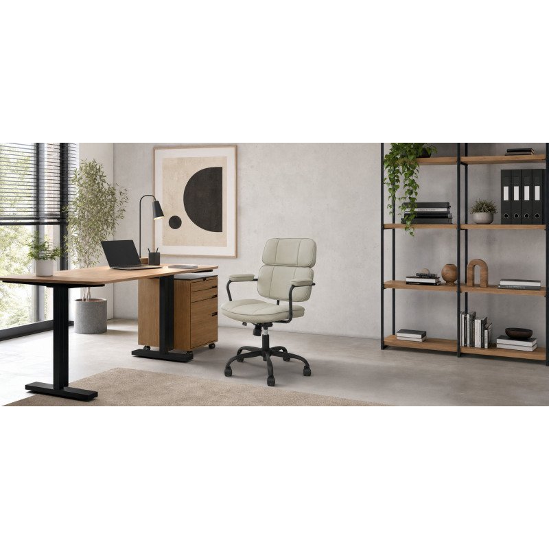 Fauteuil inclinable Opti518 en similicuir beige