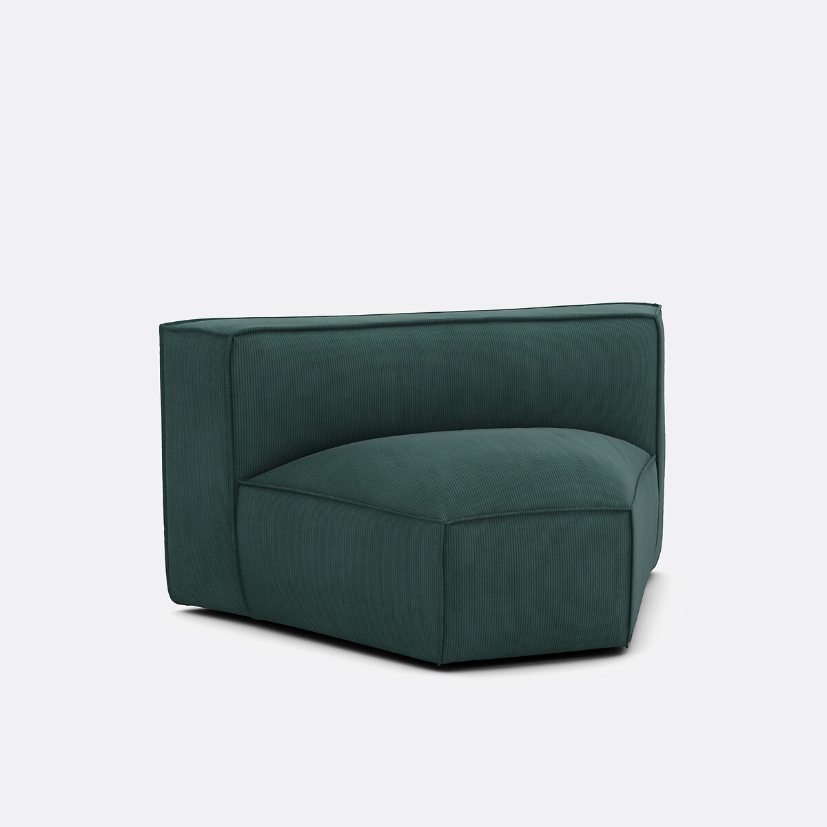 LA REDOUTE INTERIEURS<br>Canto modular aberto, veludo cotelê Seven