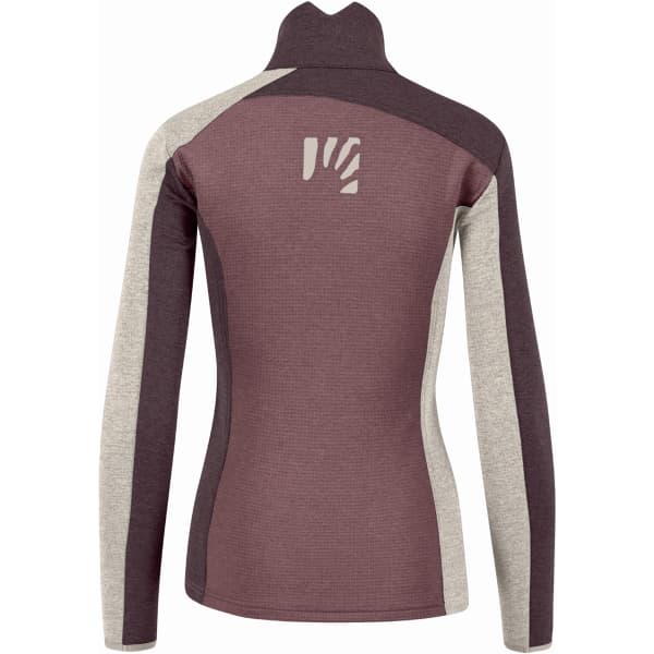 Veste polaire ski rando KARPOS FEDERA F-Z W FLEECE DECO ROSE/HUCKLE./OAT