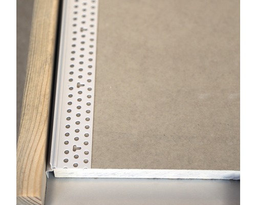 PROTEKTOR hard PVC-aansluitprofiel voor gipsplaatconstructie, dikte 15 mm, voor pleisterdikte 1 mm, 3050 x 25+9,5 mm, verpakking van 40 stuks.