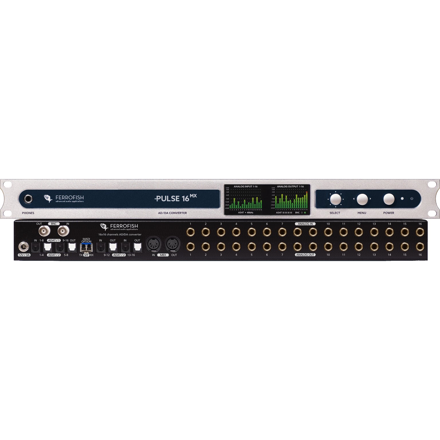 Ferrofish Pulse 16 MX Singlemode MADI + 24 16x16 ADDA converter, MADI & ADAT
