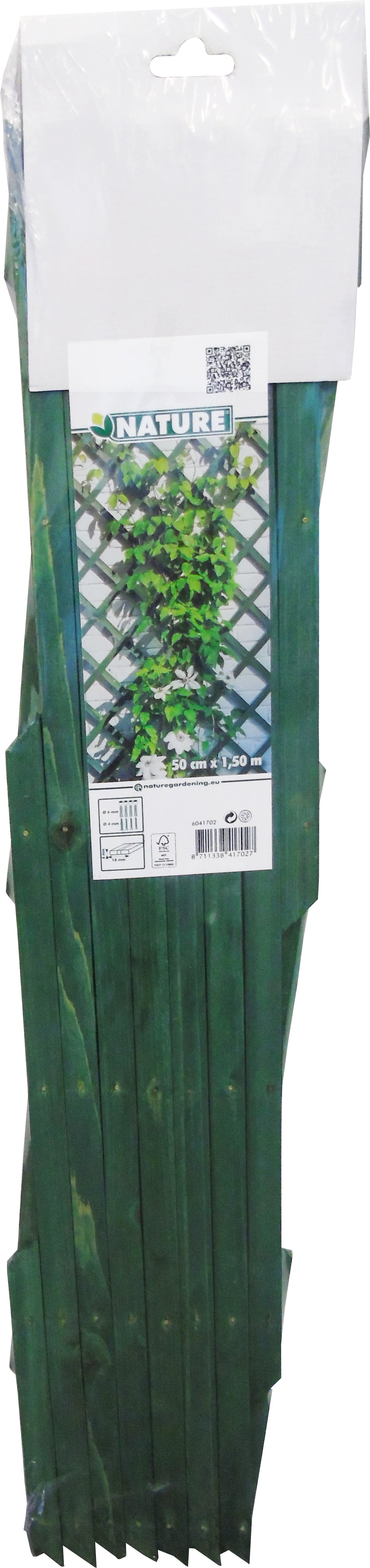 Nature klimrek fsc hout 50x150cm groen