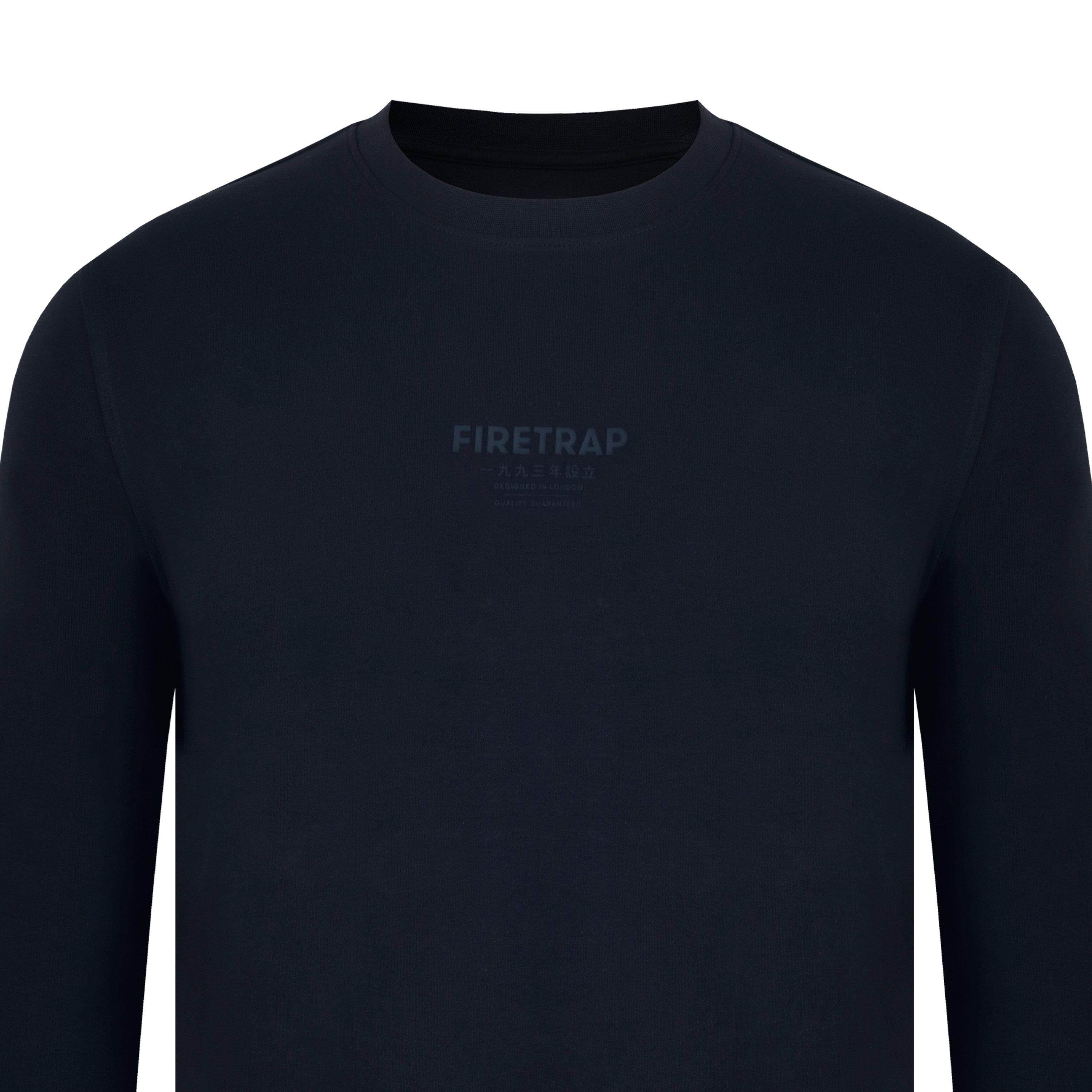 Firetrap Long Sleeve Garphic T Shirt Mens