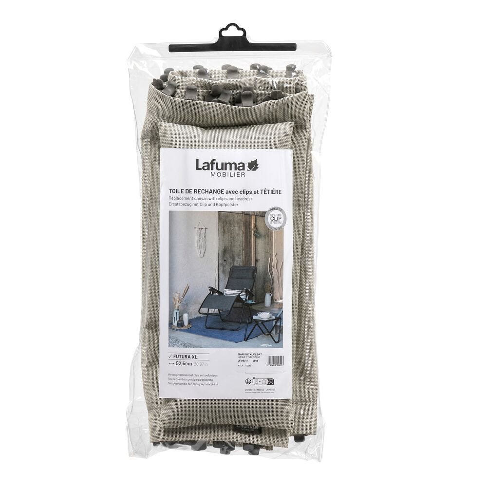 Relaxliege Ersatzteilset XL - 53 cm Rsx XL/Futura XL Batyline® Iso Beige Seigle