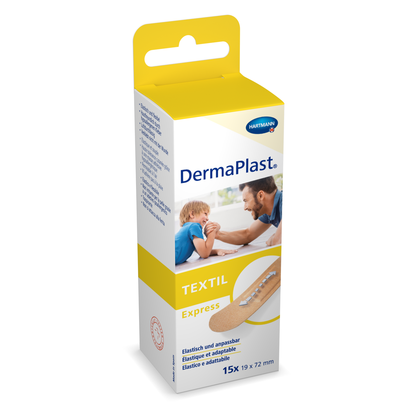 DERMAPLAST Textil Express Strips 19x72mm Box 15 Stk