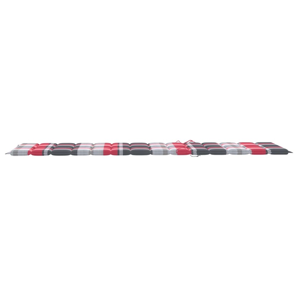 Transat chaise longue bain de soleil lit de jardin terrasse meuble d'extérieur 2 places avec coussin acacia solide et acier 0