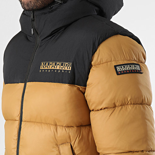 Doudoune Capuche Hornelen A4GLL Camel Noir