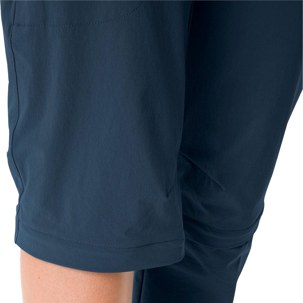 VAUDE Farley Stretch Capri T-Zip Trekkinghose Damen dark sea