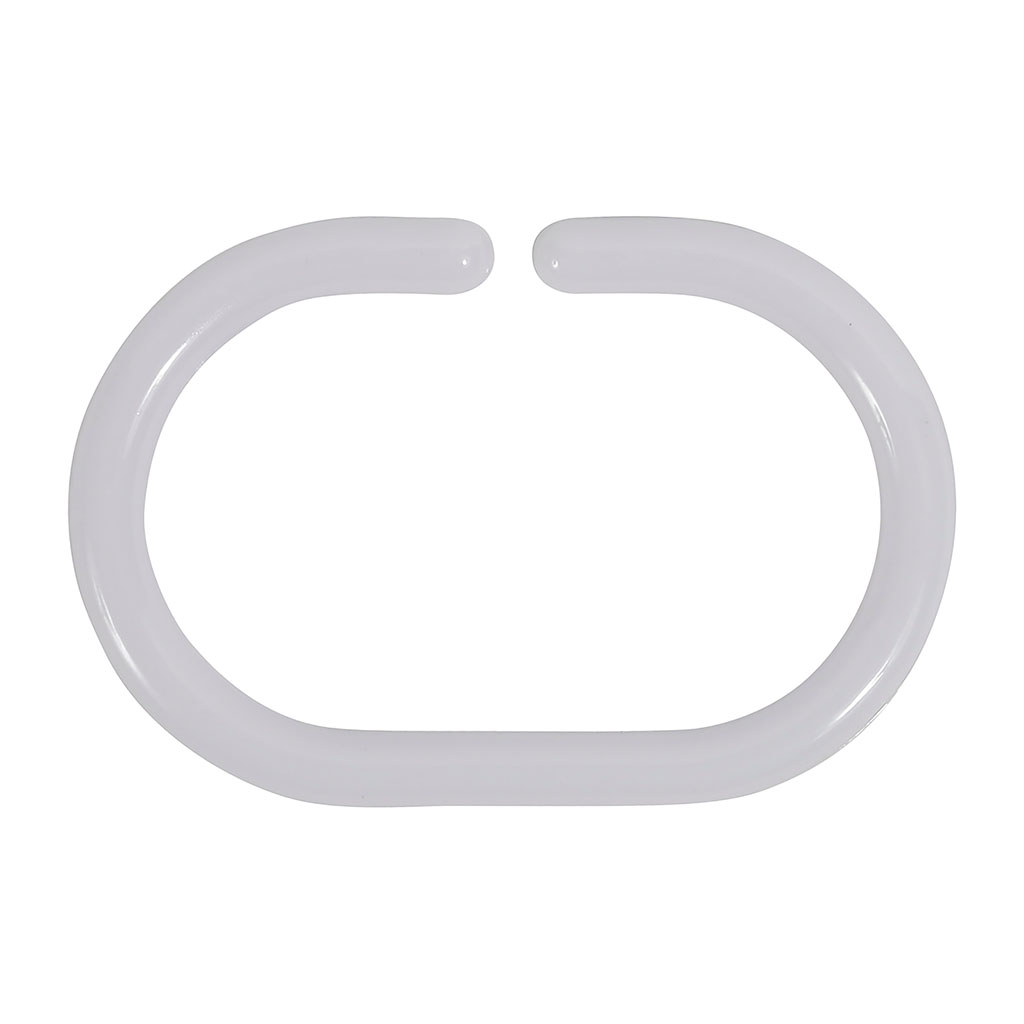 Lot de 12 anneaux plastique blancs