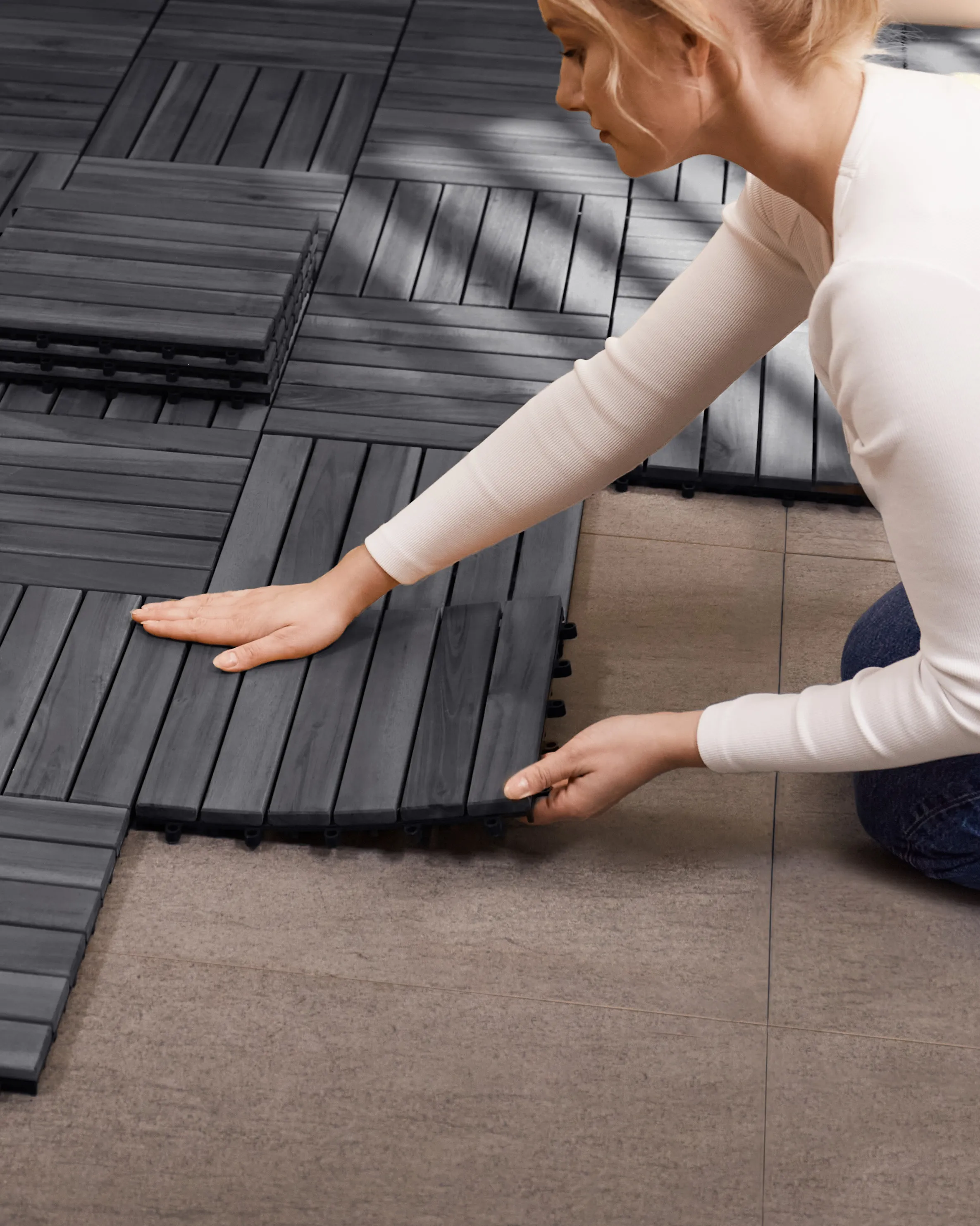 Buitenvloeren ACCETTURA Gecertificeerd acaciahout Grijs