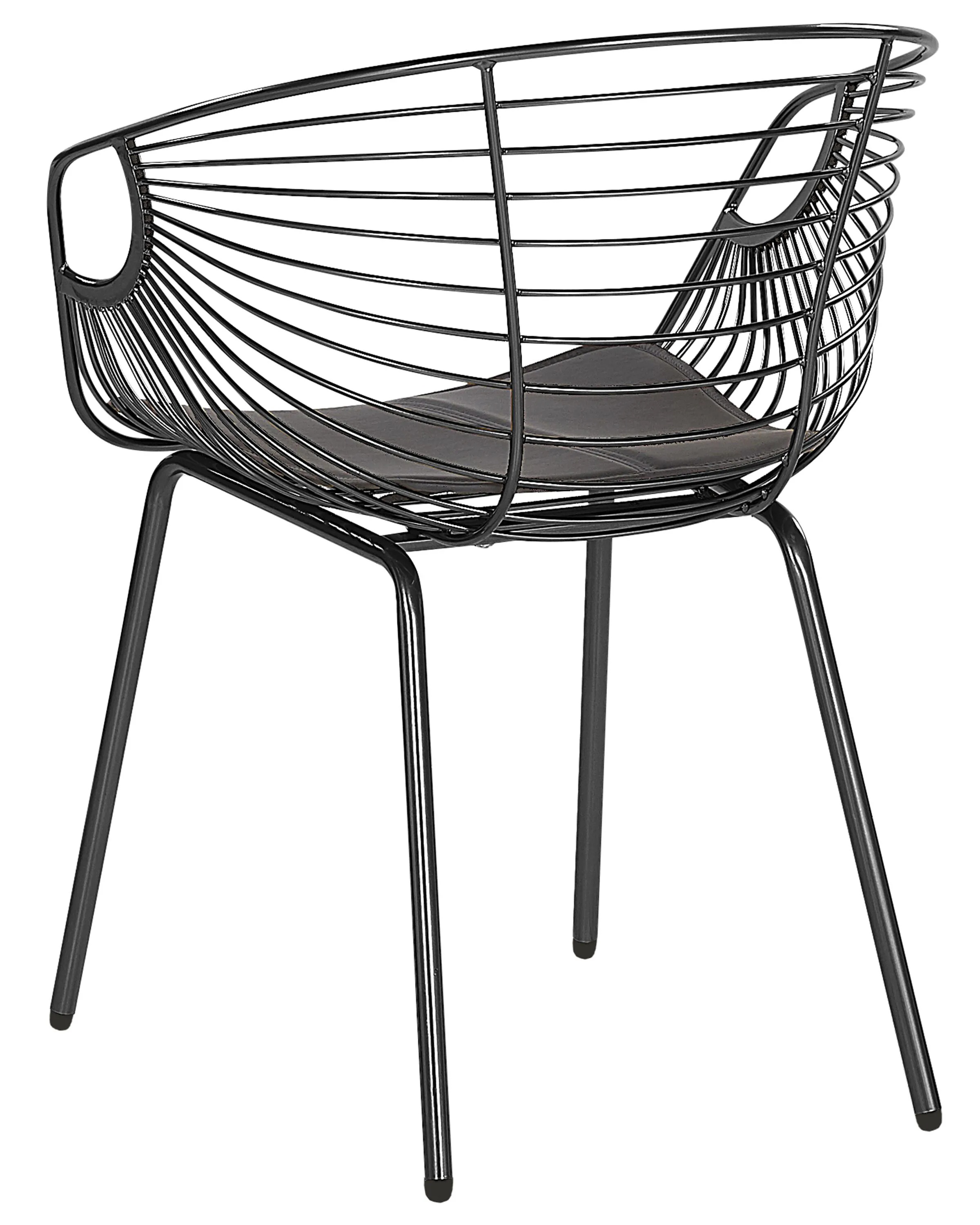 Set van 2 eetkamerstoelen HOBACK Metaal Zwart